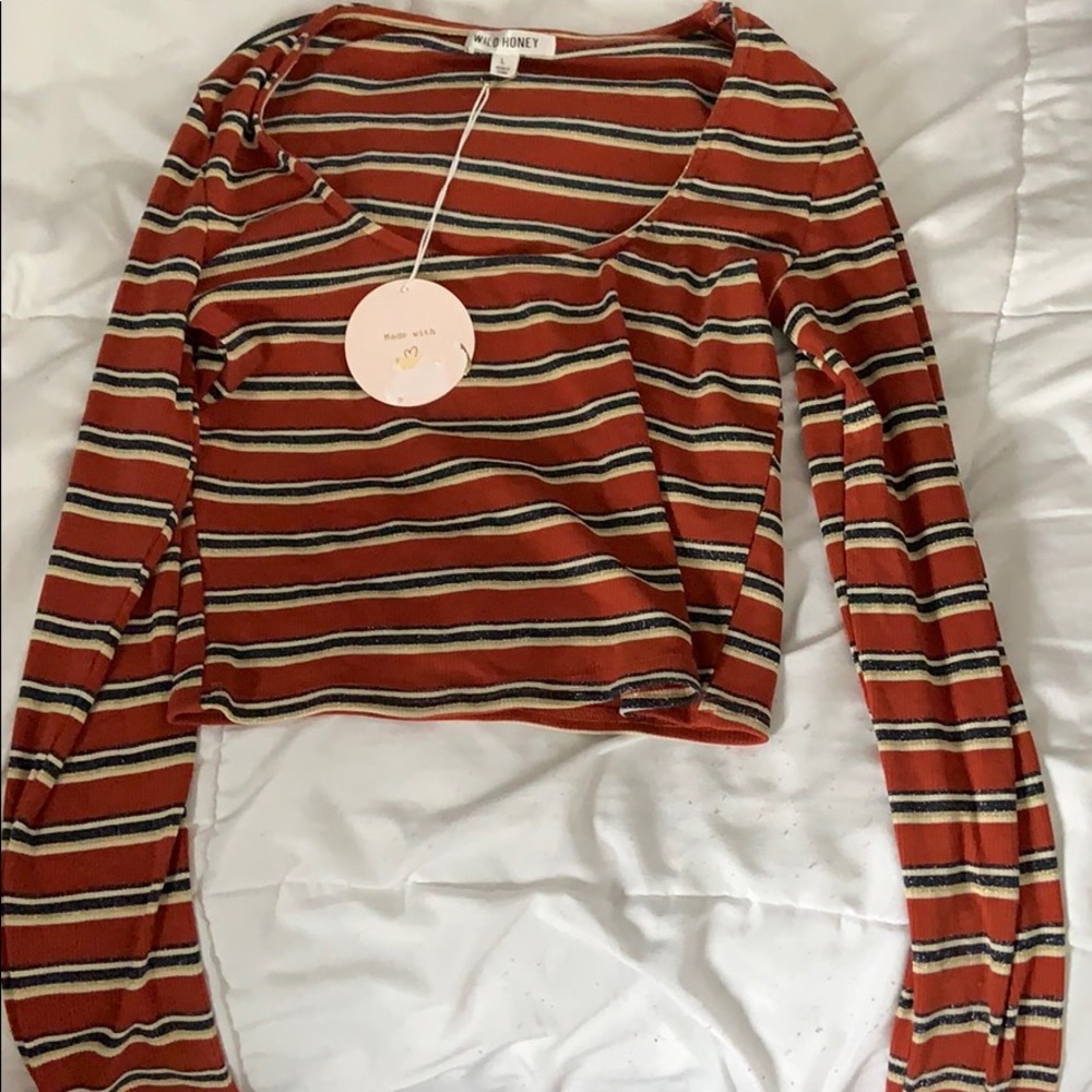 Cropped Scoop neck Long Sleeve